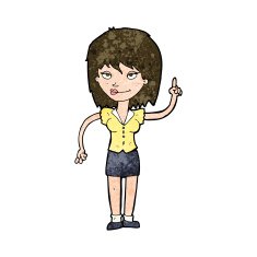 cartoon woman with idea N213