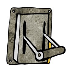 cartoon industrial machine lever N9