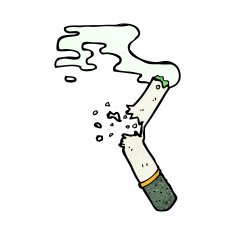 cartoon broken marijuana cigarette N5