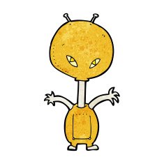 cartoon space alien N67