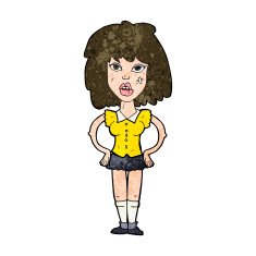 cartoon woman been in fight N8