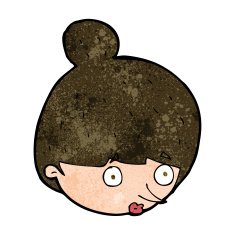 cartoon surprised woman's face N9