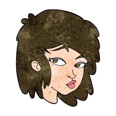 cartoon curious woman N51