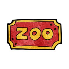 Cartoon Zoo Sign N14