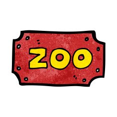 Cartoon Zoo Sign N15