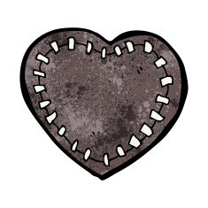 cartoon stitched heart N8