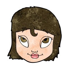 Cartoon Woman Smiling N9