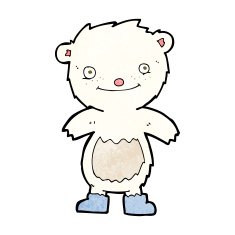 cartoon teddy polar bear wearing boots N2