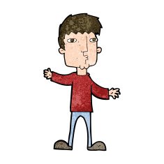 cartoon curious man N57