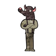 cartoon friendly werewolf N8