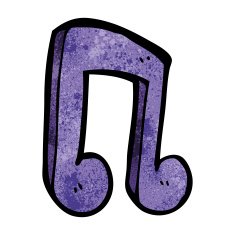 cartoon musical note N25