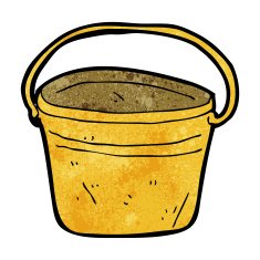 cartoon metal bucket N8