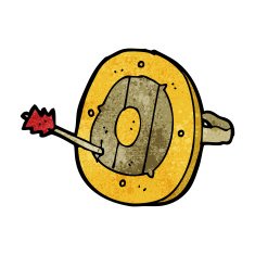 cartoon shield with arrow N8