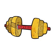 Cartoon Dumbbell N10