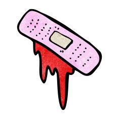 cartoon bloody plaster N5