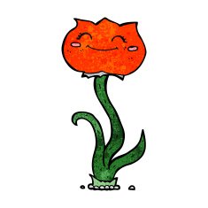 cartoon flower N371