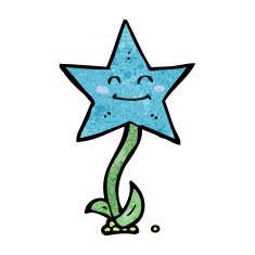 cartoon star flower N8