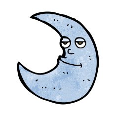 happy cartoon moon N8
