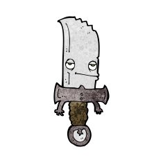 knife cartoon character N6