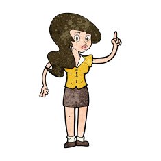 cartoon pretty woman with idea N57