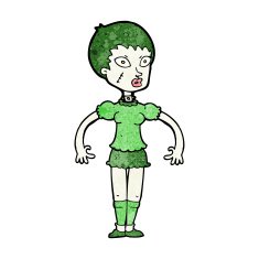 cartoon zombie monster woman N8