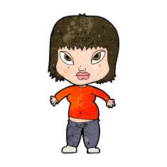 cartoon overweight woman N8
