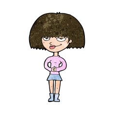 cartoon sly woman N8