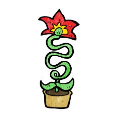 cartoon flower N372