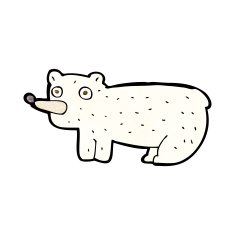 funny cartoon polar bear N14