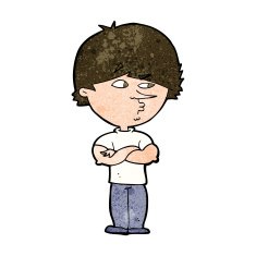 cartoon suspicious man N33