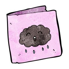 cartoon card with cloud pattern N8