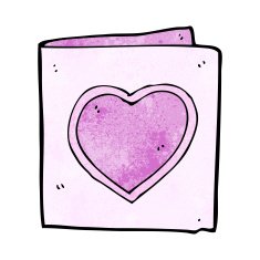 cartoon love heart card N7