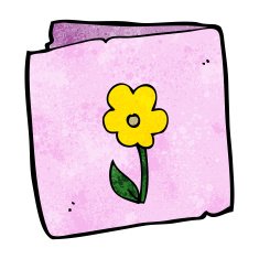 cartoon flower greeting card N8