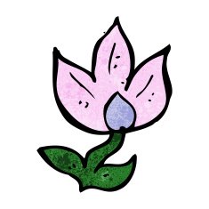 cartoon flower N373