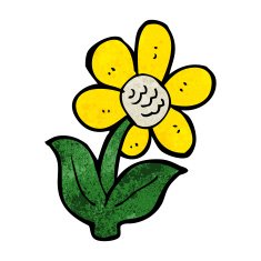 cartoon flower N374