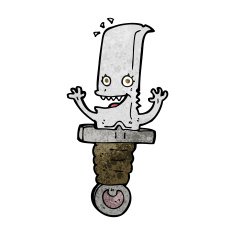 crazy cartoon knife character N8