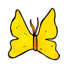 cartoon butterfly symbol N18