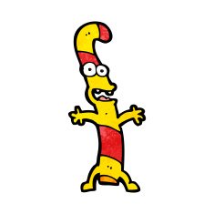 cartoon candy cane N18
