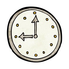 cartoon clock symbol N8