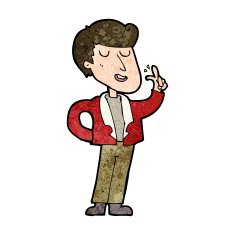 cartoon cool guy snapping fingers N8