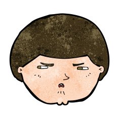 cartoon annoyed man N67