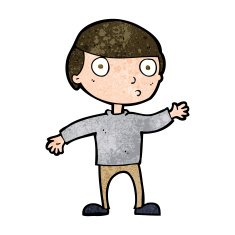 cartoon waving man N56