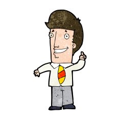 cartoon office man with idea N8