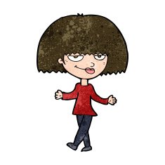 cartoon smug looking woman N8