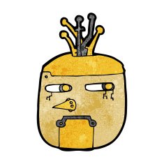cartoon robot head N62