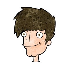cartoon smiling man N23
