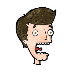 cartoon terrified man N214