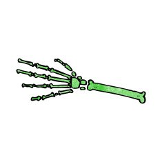cartoon skeleton hand N11