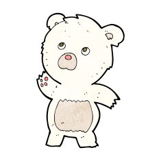 cartoon curious polar bear N2
