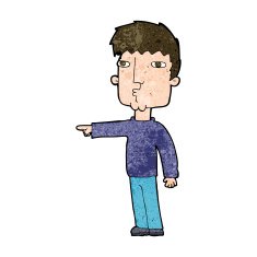 cartoon pointing man N90